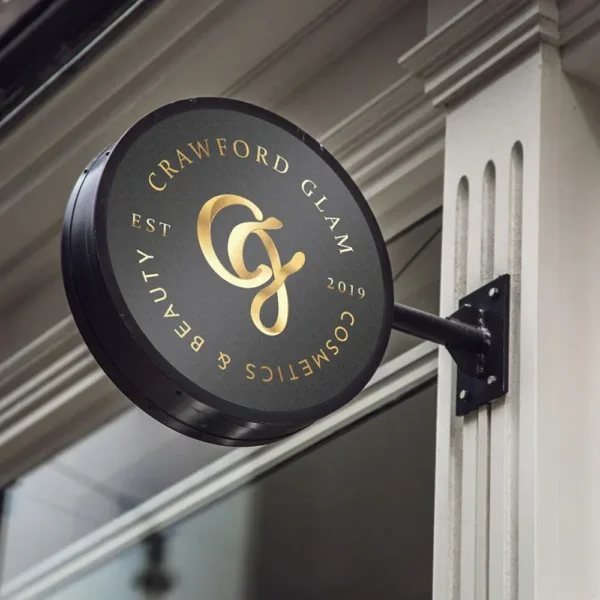 Custom Round Lightbox Sign